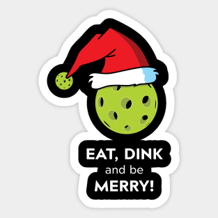 Merry Pickleball Christmas Sticker